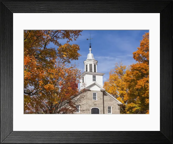 Framed Print : USA, New York, Adirondack Mountains, Jay, village church, autumn Framed Print : USA, New York, Adirondack Mountains, Jay, village church, autumn