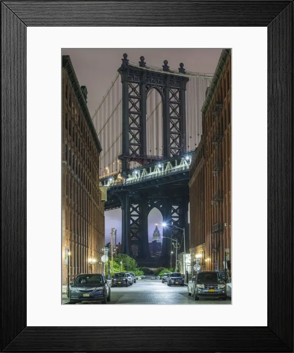 Framed Print : USA, New York, New York City, Brooklyn-Dumbo, Manhattan Bridge, dawn Framed Print : USA, New York, New York City, Brooklyn-Dumbo, Manhattan Bridge, dawn