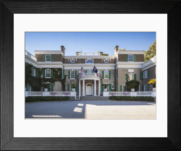 Framed Print : USA, New York, Hudson Valley, Hyde Park, FDR National Historic Site, former home of Framed Print : USA, New York, Hudson Valley, Hyde Park, FDR National Historic Site, former home of