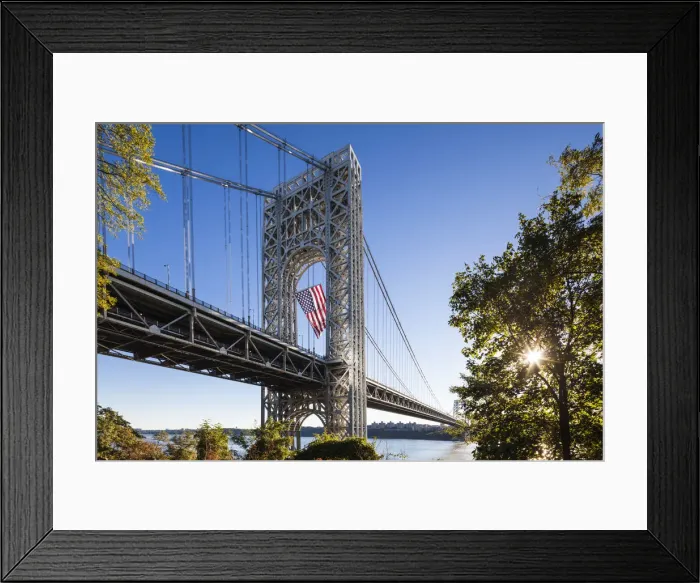 Framed Print : USA, New York, New York City, George Washington Bridge, morning Framed Print : USA, New York, New York City, George Washington Bridge, morning