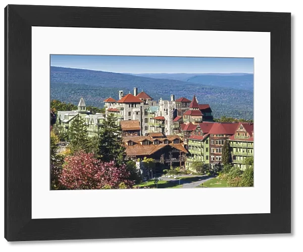 USA, New York, Hudson Valley, New Paltz, Mohonk Moutain House, historic hotel