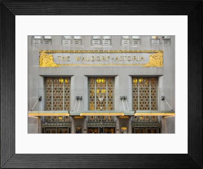 Framed Print : Waldorf Astoria Hotel, Park Avenue, Manhattan, New York City, New York, USA Framed Print : Waldorf Astoria Hotel, Park Avenue, Manhattan, New York City, New York, USA