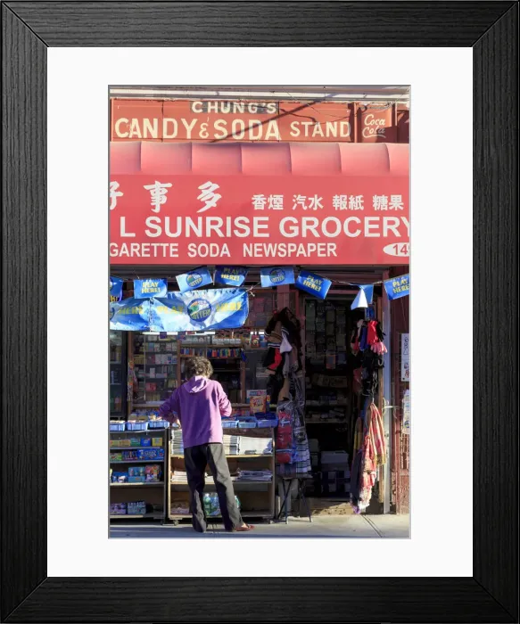 Framed Print : USA, New York City, Manhattan, Chinatown Framed Print : USA, New York City, Manhattan, Chinatown