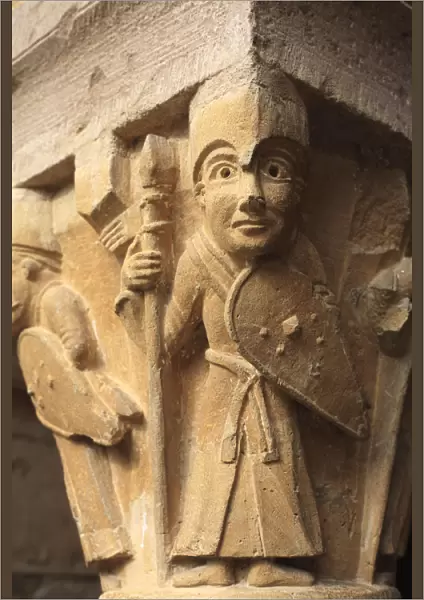 Romanesque sculpture, Conques, Averyon, Midi-Pyrenees, France
