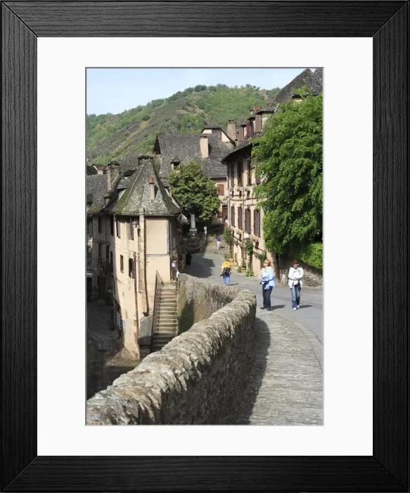 Framed Print : Conques, Averyon, Midi-Pyrenees, France Framed Print : Conques, Averyon, Midi-Pyrenees, France