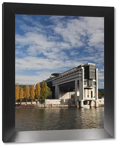 France, Paris, Seine River and the Ministry of Finance building on the Quai de la Rapee