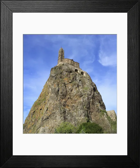 Framed Print : Church of St. Michel d Aiguilhe, Le Puy-en-Velay, Auvergne, France