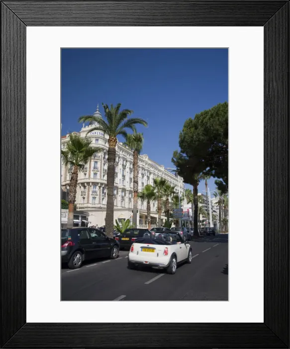 Framed Print : Boulevard de la Croisette and Carlton Hotel, Cannes, Cote D Azur, France Framed Print : Boulevard de la Croisette and Carlton Hotel, Cannes, Cote D Azur, France