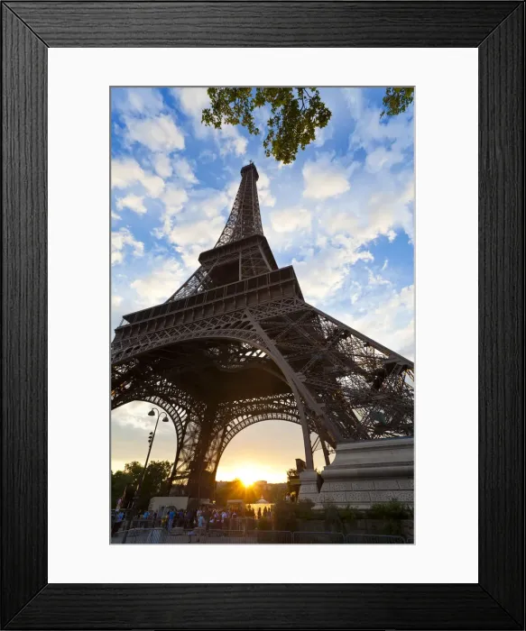 Framed Print : View upwards from underneath the Eiffel Tower in Paris, France Framed Print : View upwards from underneath the Eiffel Tower in Paris, France