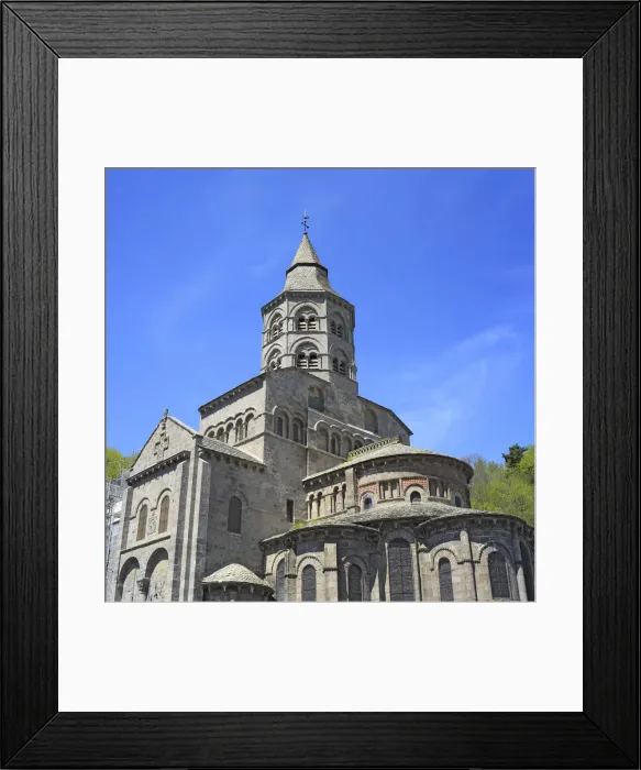 Framed Print : Cathedral of Notre-Dame, Orcival, Auvergne, France Framed Print : Cathedral of Notre-Dame, Orcival, Auvergne, France