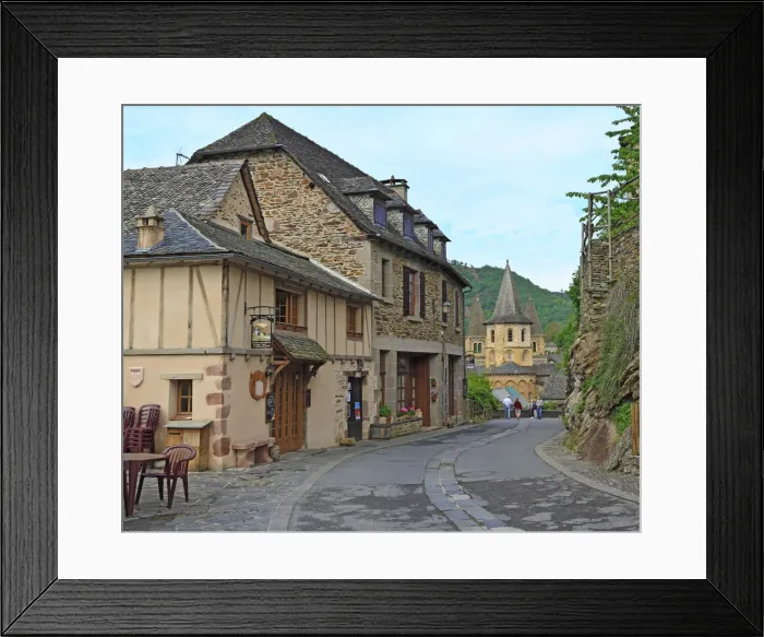 Framed Print : Conques, Averyon, Midi-Pyrenees, France