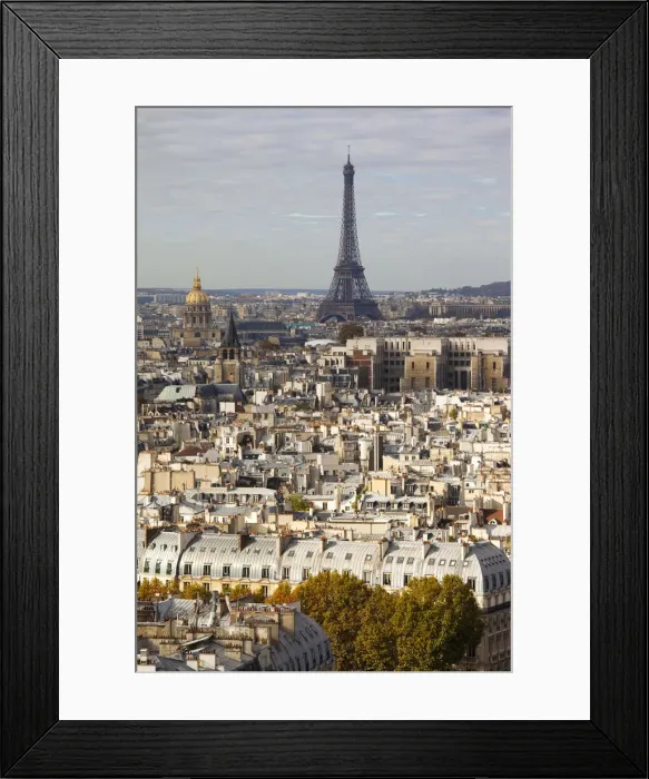 Framed Print : France, Paris, elevated city view from the Cathedrale Notre Dame cathedral Framed Print : France, Paris, elevated city view from the Cathedrale Notre Dame cathedral