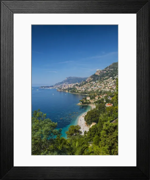 Framed Print : View from Cap Martin towards Monaco, Alpes-Maritimes, Provence-Alpes-Cote D Azur Framed Print : View from Cap Martin towards Monaco, Alpes-Maritimes, Provence-Alpes-Cote D Azur