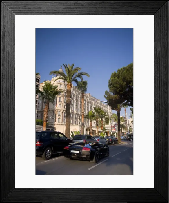 Framed Print : Boulevard de la Croisette and Carlton Hotel, Cannes, Cote D Azur, France Framed Print : Boulevard de la Croisette and Carlton Hotel, Cannes, Cote D Azur, France