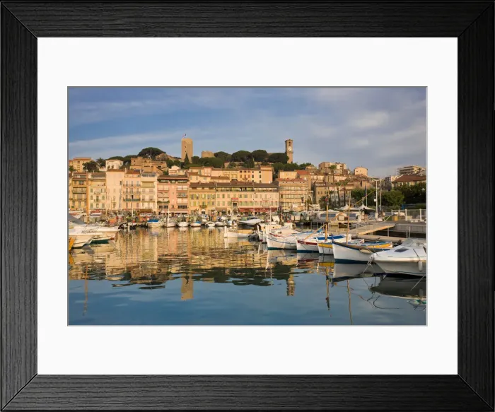 Framed Print : Vieux Port (Old Harbour) and old quarter of Le Suquet, Cannes, Cote D Azur, France Framed Print : Vieux Port (Old Harbour) and old quarter of Le Suquet, Cannes, Cote D Azur, France