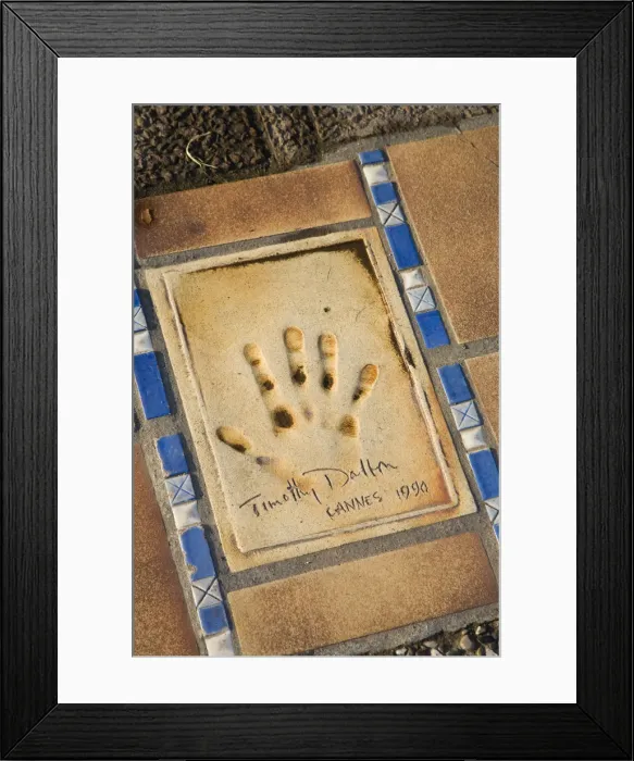 Framed Print : Row of handprints on the Alla e des Stars, Cannes, Cote D Azur, France Framed Print : Row of handprints on the Alla e des Stars, Cannes, Cote D Azur, France