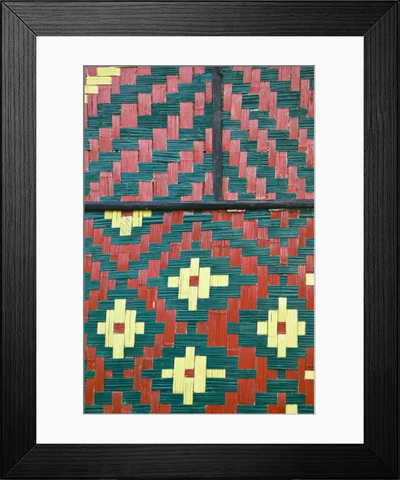 Framed Print : Vanuatu, Efate Island Port Vila, National Museum of Vanuatu - Woven designs of Framed Print : Vanuatu, Efate Island Port Vila, National Museum of Vanuatu - Woven designs of