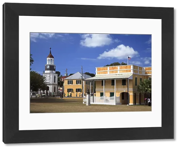 Caribbean, US Virgin Islands, St. Croix, Christiansted, Old town, Colonial architecture