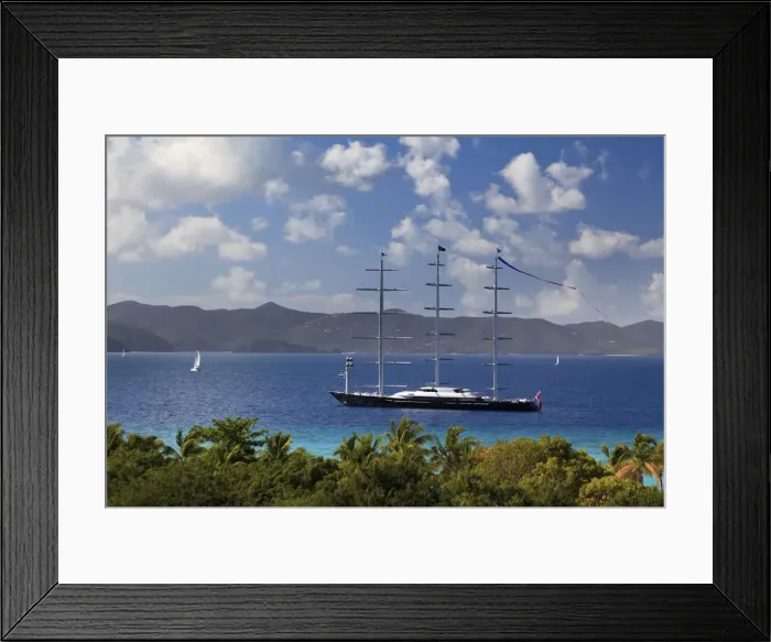 Framed Print : Caribbean, British Virgin Islands, Jost Van Dyke, White Bay, Maltese Falcon Super Framed Print : Caribbean, British Virgin Islands, Jost Van Dyke, White Bay, Maltese Falcon Super