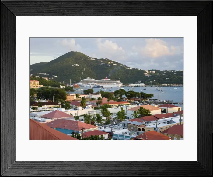 Framed Print : Caribbean, US Virgin Islands, St. Thomas, Charlotte Amalie & Havensight cruise ship dock Framed Print : Caribbean, US Virgin Islands, St. Thomas, Charlotte Amalie & Havensight cruise ship dock