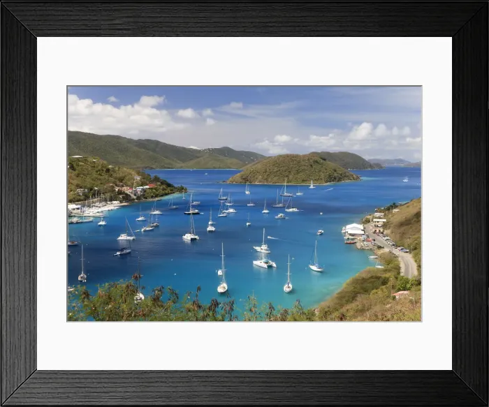 Framed Print : Caribbean, British Virgin Islands, Tortola, Sopers Hole Marina Framed Print : Caribbean, British Virgin Islands, Tortola, Sopers Hole Marina