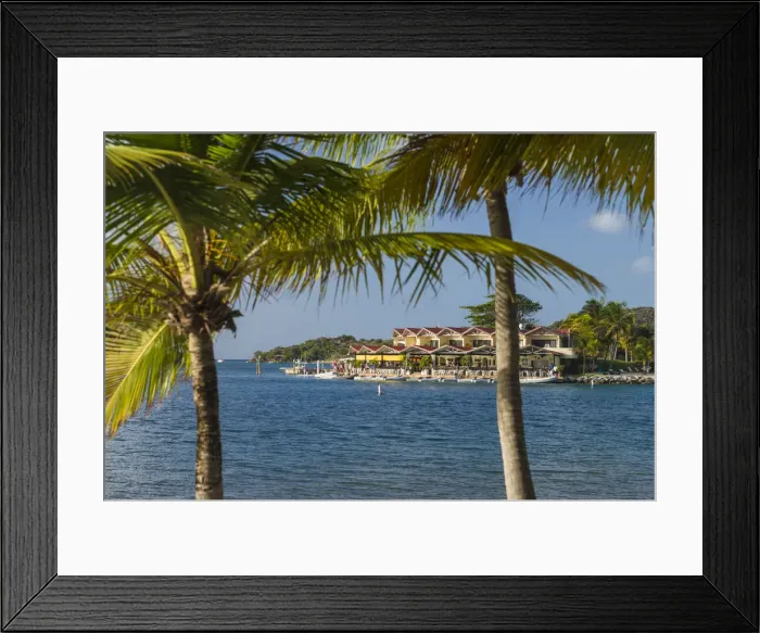 Framed Print : British Virgin Islands, Virgin Gorda, Saba Rock, Saba Rock Resort and Restaurant