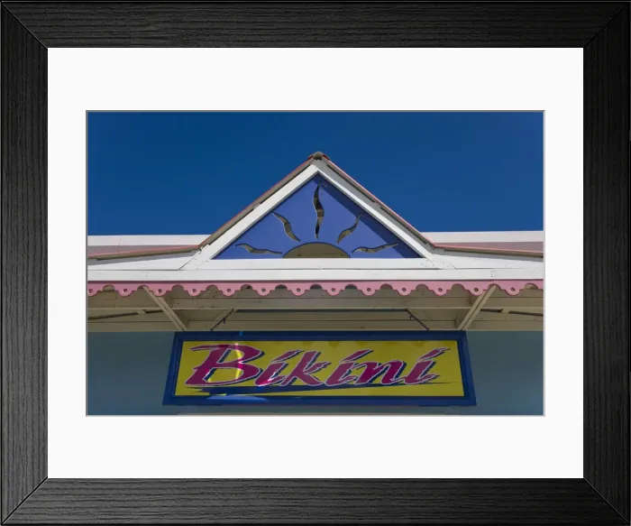 Framed Print : Caribbean, US Virgin Islands, St. Thomas, coloufully painted building at Havensight Framed Print : Caribbean, US Virgin Islands, St. Thomas, coloufully painted building at Havensight