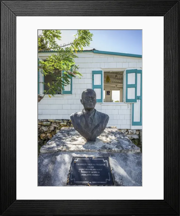 Framed Print : British Virgin Islands, Anegada, The Settlement, The Theodolph Faulkner House Museum
