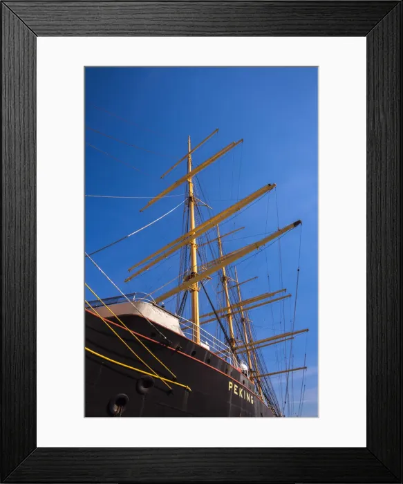 Framed Print : USA, New York, Manhattan, South Street Seaport, the Peking, a four-masted barque Framed Print : USA, New York, Manhattan, South Street Seaport, the Peking, a four-masted barque