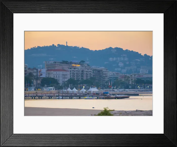 Framed Print : France, Provence-Alpes-Cote d Azur, Cannes, Boulevard de la Croisette and beach Framed Print : France, Provence-Alpes-Cote d Azur, Cannes, Boulevard de la Croisette and beach