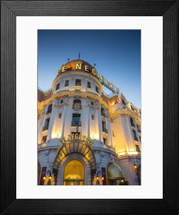 Framed Print : Le Negresco Hotel, Promenade des Anglais, Nice, Alpes-Maritimes, Provence-Alpes-Cote