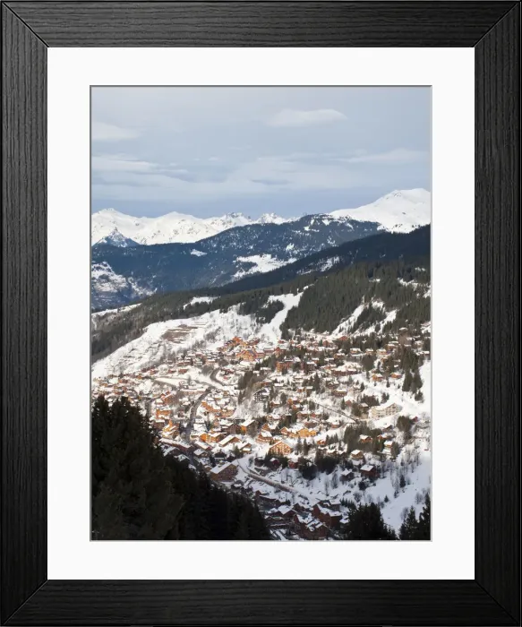 Framed Print : Meribel ski resort in the Three Valleys, Les Trois Vallees, Savoie, French Alps, France Framed Print : Meribel ski resort in the Three Valleys, Les Trois Vallees, Savoie, French Alps, France