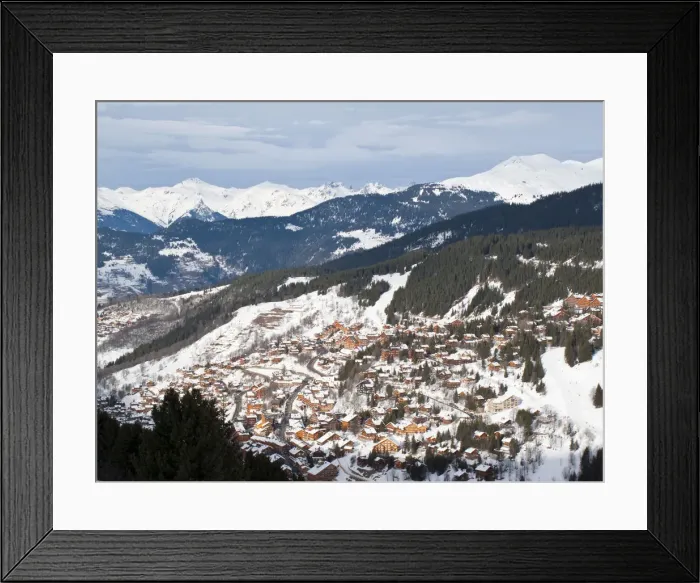 Framed Print : Meribel ski resort in the Three Valleys, Les Trois Vallees, Savoie, French Alps, France Framed Print : Meribel ski resort in the Three Valleys, Les Trois Vallees, Savoie, French Alps, France
