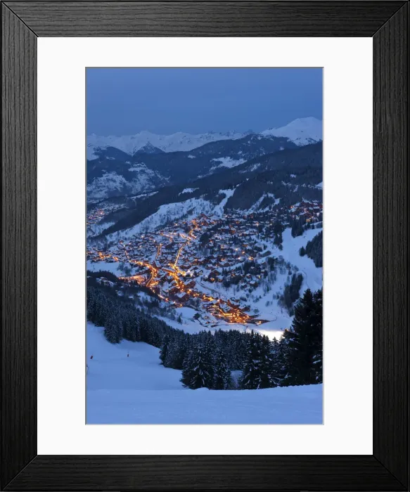 Framed Print : Meribel ski resort (1450m) in the Three Valleys, Les Trois Vallees, Savoie, French Alps Framed Print : Meribel ski resort (1450m) in the Three Valleys, Les Trois Vallees, Savoie, French Alps