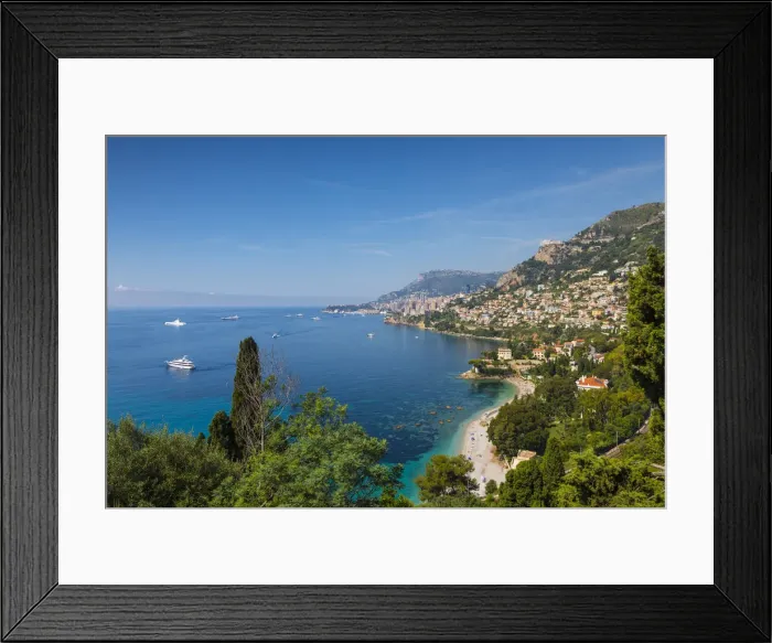 Framed Print : View from Cap Martin towards Monaco, Alpes-Maritimes, Provence-Alpes-Cote D Azur Framed Print : View from Cap Martin towards Monaco, Alpes-Maritimes, Provence-Alpes-Cote D Azur