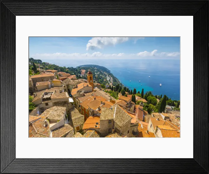 Framed Print : Roquebrune-Cap-Martin, Alpes-Maritimes, Provence-Alpes-Cote D Azur, French Framed Print : Roquebrune-Cap-Martin, Alpes-Maritimes, Provence-Alpes-Cote D Azur, French
