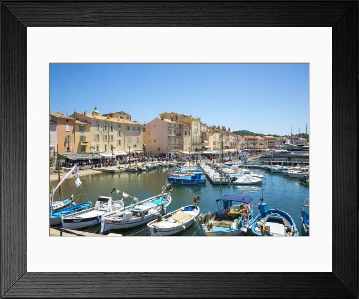 Framed Print : Marina of St. Tropez, Var, Provence-Alpes-Cote D Azur, French Riviera, France