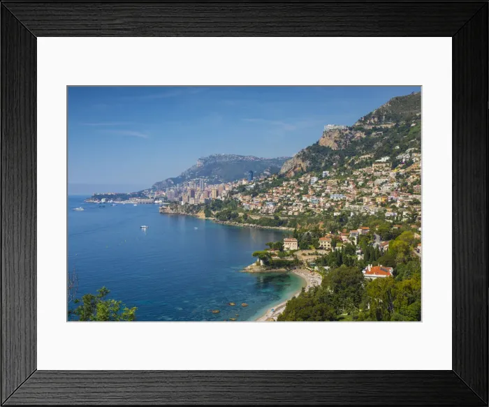 Framed Print : View from Cap Martin towards Monaco, Alpes-Maritimes, Provence-Alpes-Cote D Azur Framed Print : View from Cap Martin towards Monaco, Alpes-Maritimes, Provence-Alpes-Cote D Azur