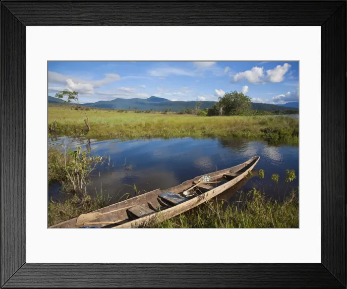 Framed Print : Venezuela, Guayana, Canaima National Park, Canoe Framed Print : Venezuela, Guayana, Canaima National Park, Canoe
