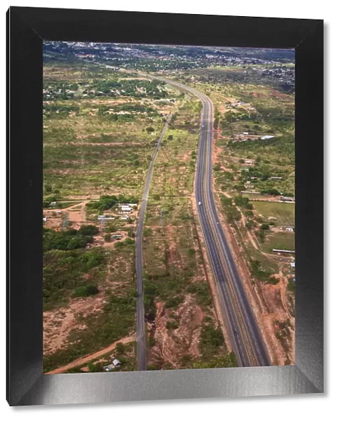 Venezuela, Aerial view of Ciudad Bolivar to Canaima highway