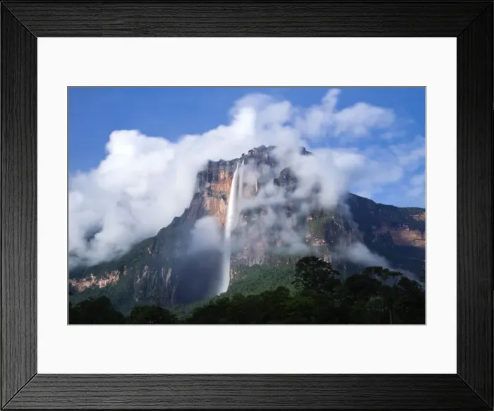 Framed Print : Venezuela, Guayana, Canaima National Park, Angel Falls Framed Print : Venezuela, Guayana, Canaima National Park, Angel Falls
