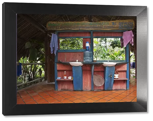 Venezuela, Delta Amacuro, Orinoco Delta, Orinoco Eco Camp, Jungle Bathroom