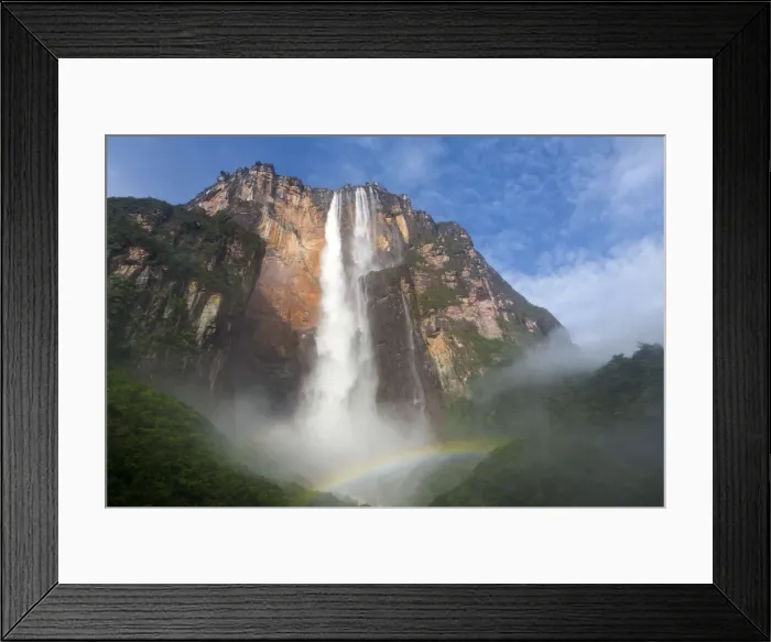 Framed Print : Venezuela, Guayana, Canaima National Park, View of Angel Falls from Mirador Laime Framed Print : Venezuela, Guayana, Canaima National Park, View of Angel Falls from Mirador Laime