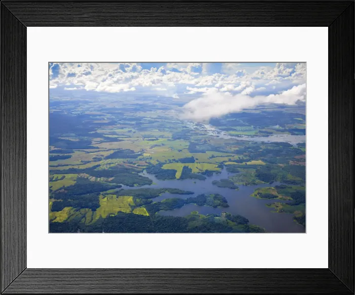 Framed Print : Venezuela, View from plane - Ciudad Bolivar to Canaima Framed Print : Venezuela, View from plane - Ciudad Bolivar to Canaima