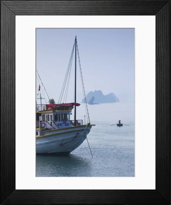 Framed Print : Vietnam, Halong Bay, boat traffic Framed Print : Vietnam, Halong Bay, boat traffic