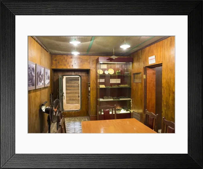 Framed Print : Vietnam, Hanoi, Imperial Citadel, underground military bunker used during the Vietnam War