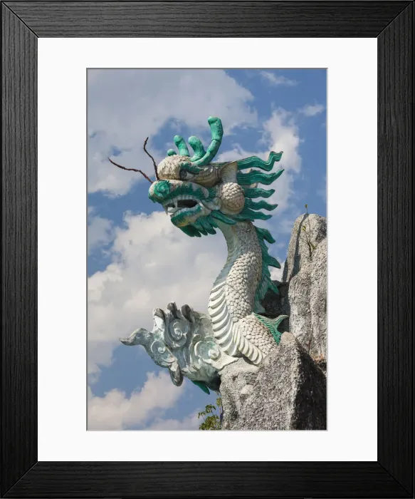 Framed Print : Vietnam, Dien Bien Phu, dragon statue Framed Print : Vietnam, Dien Bien Phu, dragon statue