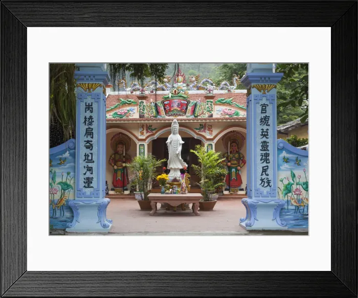 Framed Print : Vietnam, Cat Ba Island, Cat Ba Town, town temple detail Framed Print : Vietnam, Cat Ba Island, Cat Ba Town, town temple detail