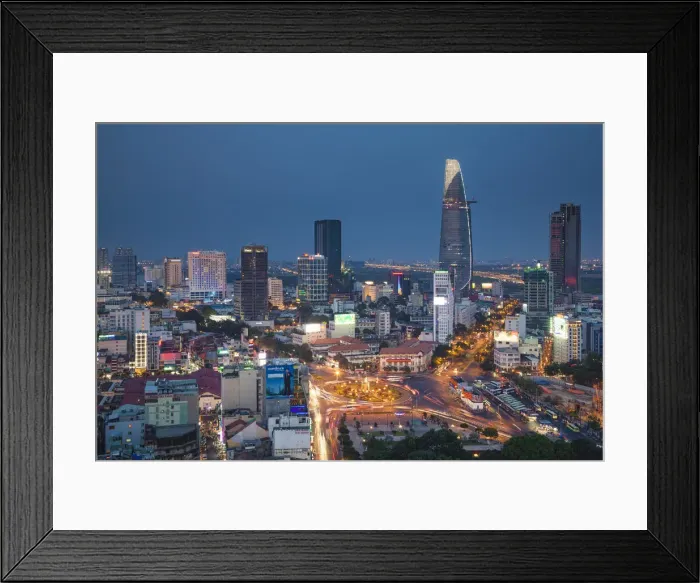 Framed Print : Vietnam, Ho Chi Minh City (Saigon), Dong Khoi, City Skyline Framed Print : Vietnam, Ho Chi Minh City (Saigon), Dong Khoi, City Skyline