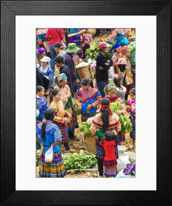 Framed Print : Flower Hmong tribes people at market, nr Bac Ha, nr Sapa, Vietnam Framed Print : Flower Hmong tribes people at market, nr Bac Ha, nr Sapa, Vietnam